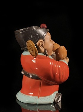 石湾公仔陶瓷财h神摆件家居装饰客厅玄关中式摆设乔迁新居开业礼