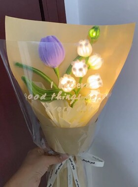 手工编织创意扭扭棒发光铃兰小夜灯花束diy材料包自制成品送女友