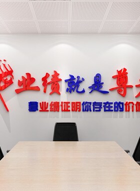 业绩就是尊严字画办公室墙面装饰销售部励志标语企业文化氛围布置