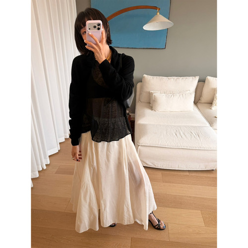 COTEMP TITIAN LONG SKIRT 26PF新款飘逸褶皱长款半身裙子女 - 图2