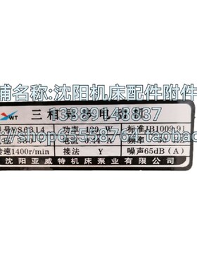 沈阳数控机床CAK6150 CAK5085油泵电机YS6314 120W沈阳亚威特380V
