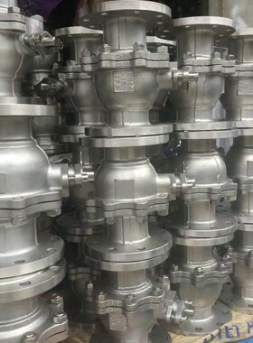 304不锈钢Q41F-16P/R法兰球阀直通阀门水蒸气油品316重型球阀
