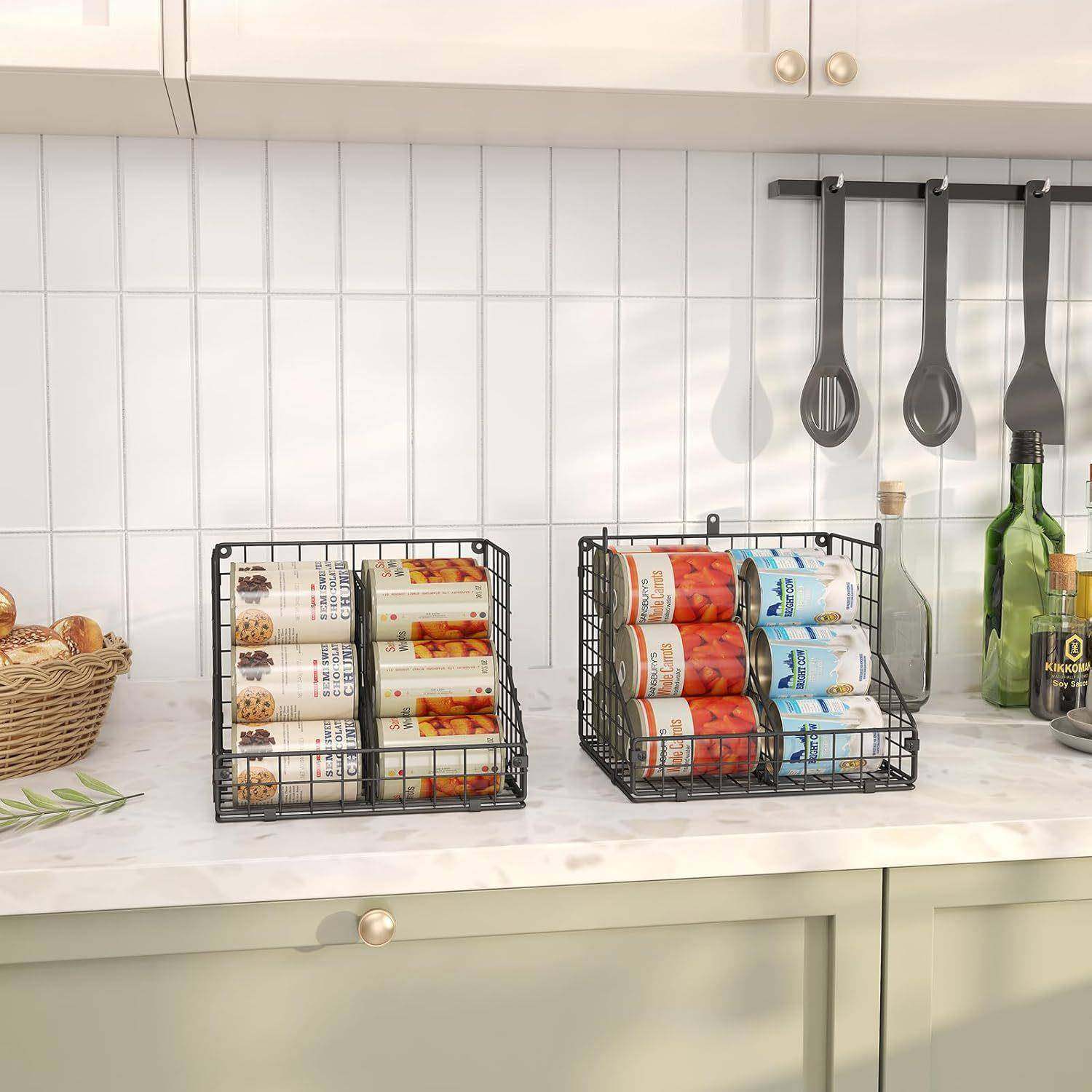 两层堆叠收纳篮厨房带可调节可隔板苏打罐收纳FGSNJ24盒储罐式存,淘宝优惠券,粉丝福利购,淘宝优惠卷