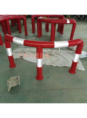 中石化专用加油站防撞护栏 钢管挡车器隔离栏U型m型弧形防撞柱