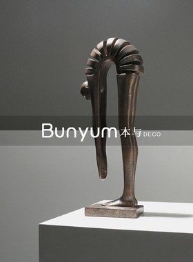 简约家居a软装饰品创意艺术人物售楼处展厅软装饰品工艺品摆件