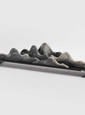 新中式禅意样板房透明假山摆设家居F客厅软装饰品玄关景观摆件