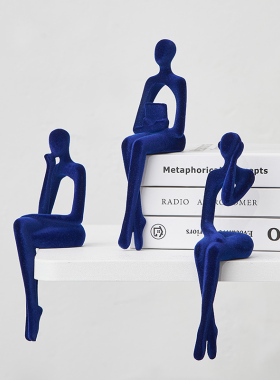 简约艺术人物摆件玄p关酒柜客厅电视柜样板间家居软装饰品