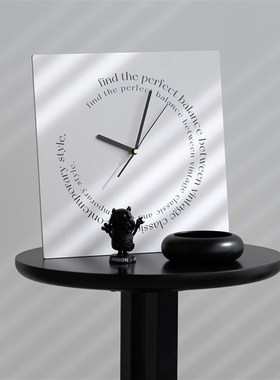 沐上简约陈列画桌面字母装饰画is风拍摄P个性创意时钟摆件