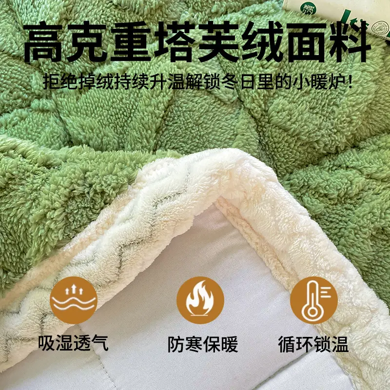 【保暖牛奶绒】秋冬家用保暖舒适亲肤床垫褥子尺寸齐WJ,淘宝优惠券,粉丝福利购,淘宝优惠卷