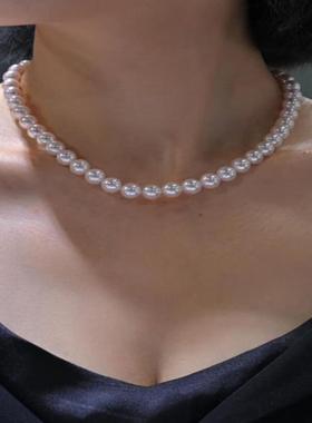 海水母贝珍珠项链女款2024新款