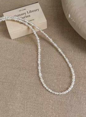 天然淡水珍珠叠戴14k金项链