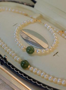 天然淡水珍珠14K注金三件套