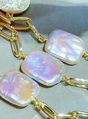 复古巴洛克珍珠手链女14k注金