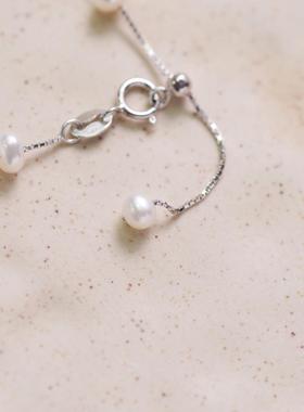 天然淡水珍珠项链小米珠毛衣链