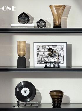 样配板房玻璃旁电视开放现代软ltao1005装平搭展示饰大品摆奢件层