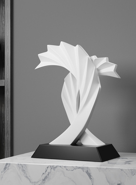 风生水起艺术摆件高端餐柜酒柜书H架隔断柜办公室桌面装饰品