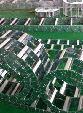 塑料尼龙钢制铝拖链坦克链条线槽机床桥式全封闭电缆高速静音工程