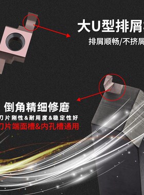 数控切槽刀片GER车床小内孔机加小径切槽刀杆SIGER抗震端面槽刀片