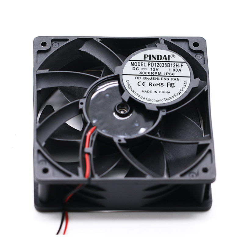 IP68全防水6/8/9/12/17CM厘米直流12V/24V/48V工业服务器散热风扇 - 图0