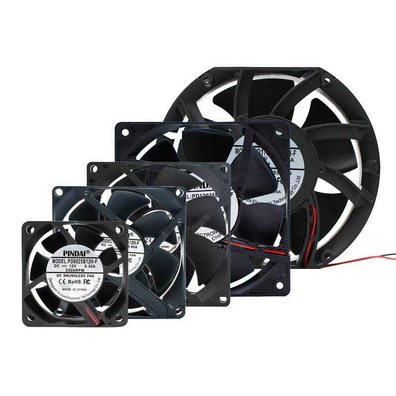 IP68全防水6/8/9/12/17CM厘米直流12V/24V/48V工业服务器散热风扇 - 图3