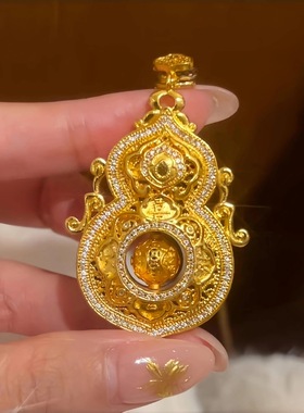 金店同款镶钻人生四美镂空花丝