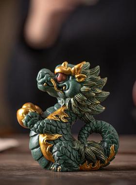 创意CSZW-BJA十二生肖招财吉龙祥送家居装饰品龙年祥物办公室桌面