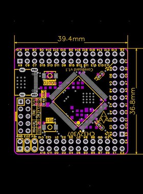 CH32V307核心板 沁恒最小系统 气垫组兼容逐飞 送原理图 送程序库