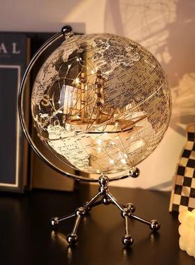 仪轻现奢地代球摆件IID家居客厅酒柜电视柜装饰品创意帆船办公室