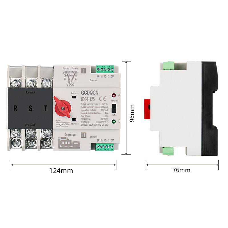格驰GCDQCN双电源自动转换开关3P毫秒级发电机不断电切换开关380v - 图1