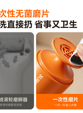 苏泊尔磨脚去死皮神器电动磨脚器石脚后跟去脚皮打磨器老茧修脚器