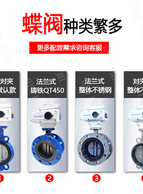 电动蝶阀DN200橡胶四氟空气防爆切断环保污水开关调节水阀门D971X