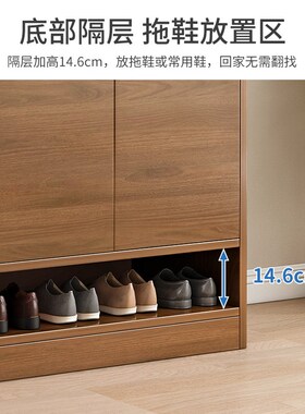 北欧鞋柜家用门口大容量阳台储物柜置物柜入户中式收纳门厅玄关柜