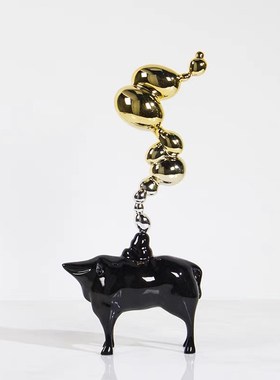 简约树脂植绒g动物人物卡通儿童房公仔摆件雕塑家居酒店样板间