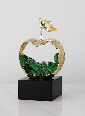 轻奢水晶矿石摆件客厅s酒柜玄关领导办公室新房家居软装饰品