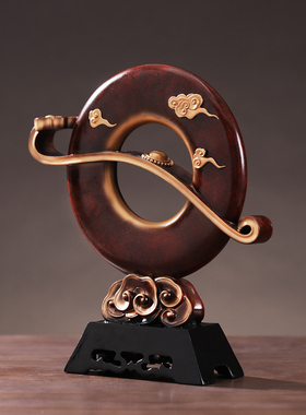 如意摆件酒柜电视柜家居工x艺送礼开业装饰品麋鹿客厅中式摆设