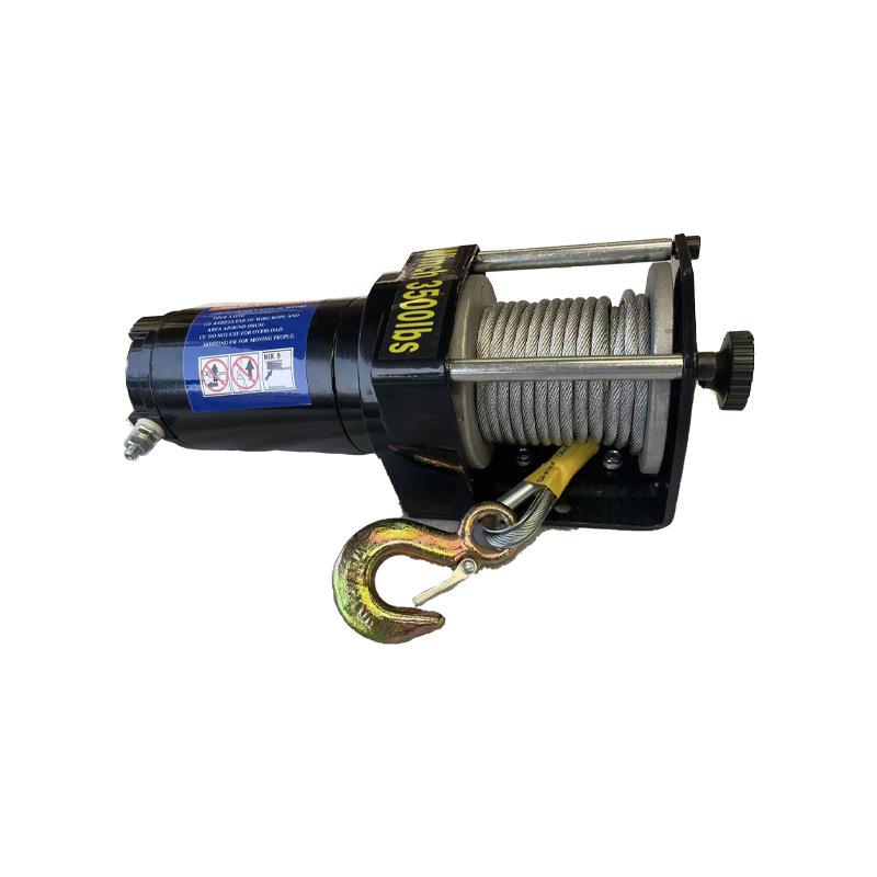 电动绞盘2000磅12v24v拖车牵引救援车载吊机建筑装修起重电动绞盘 - 图3