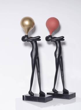 代塑抽象雕黑色铸铁摆件装置现关商业展厅B0629工作玄室直播间装