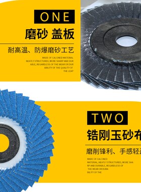 100花型软百叶轮打磨片角磨机百叶片磨光机木工不锈钢抛光片