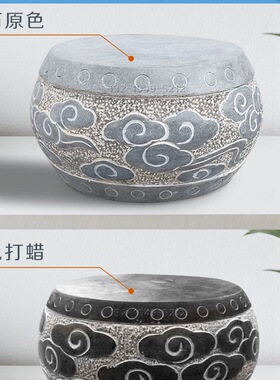 青石柱墩底座石墩子垫基石柱脚石雕柱皮圆墩空心石柱础柱顶石庭院