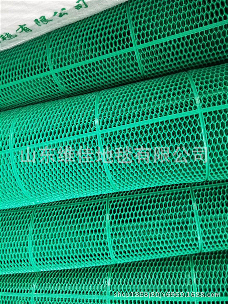 Transparent plastic hollow honeycomb anti-slip waterproof floor mat