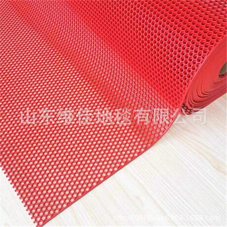 Transparent plastic hollow honeycomb anti-slip waterproof floor mat