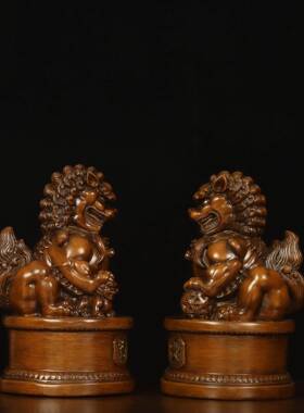 宫门狮北复京故宫狮财狮摆件一子对古中式家居客厅TZ8061办招公室