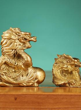 35铜十二生肖兔件羊龙蛇摆马猴鸡狗猪鼠牛虎小生肖桌面摆件