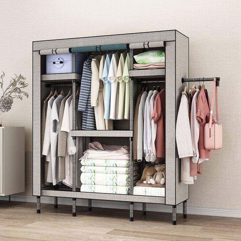 简易租衣柜钢管加纳粗加固家用卧地室多层衣OCZ橱组装出房用落收,淘宝优惠券,粉丝福利购,淘宝优惠卷