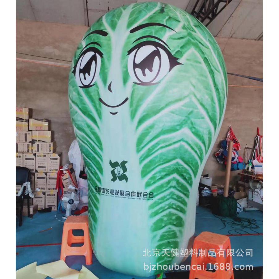 PVC升水果蔬空菜气模充气卷心菜00菜白西瓜桃子茄子真蘑菇仿模型 - 图1