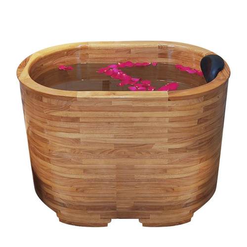 蜀成加高深桶浴缸泡澡木桶小无品牌/户型家浴用泡澡桶木坐成人式 - 图3