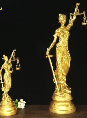 古希腊神话摆件正义天平女神忒弥斯雕塑像法院律师事务所摆件
