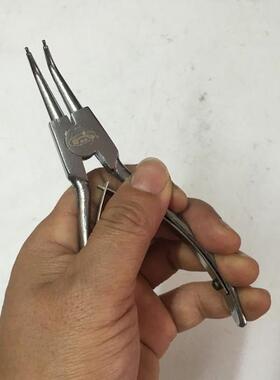 6寸卡簧钳外卡内卡轴用孔用挡圈钳卡黄钳工具内直外弯卡环钳包邮