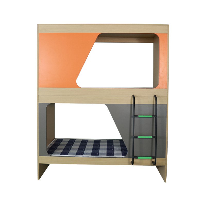 民宿酒店公寓床学校宿舍全包上下床厂太空舱床青年旅舍实木双层床 - 图2