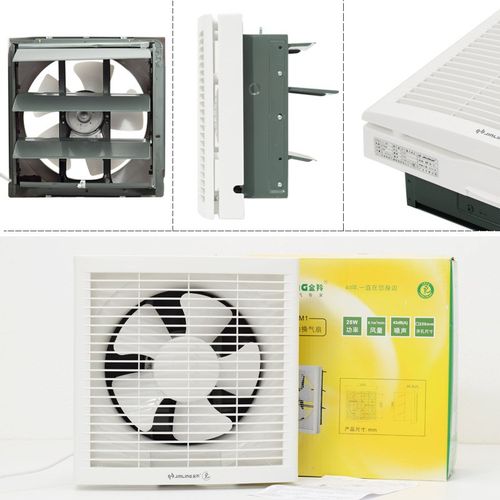 金羚6寸排气扇厕所浴室方形换气扇半塑金属带网通风机APB15-3-1M1 - 图2